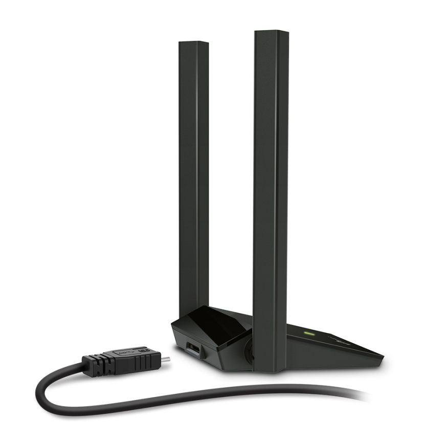 TP-Link - Draadloze USB-netwerkadapter met antennes en hoge antennewinst Archer T4U Plus