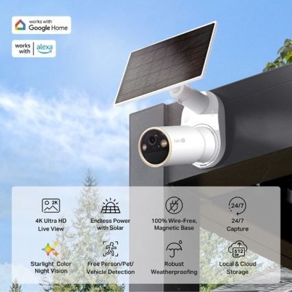 TP-Link - Buitencamera op zonne-energie met sensor, IP66, Wi-Fi