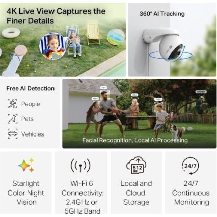 TP-Link - Buitencamera met sensor IP66 Wi-Fi