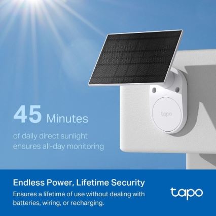 TP-Link - Buiten zonnecamera met sensor IP65 Wi-Fi