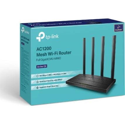 TP-Link - Draadloze gigabit MU-MIMO-router Archer C6 V3.2 Wi-Fi