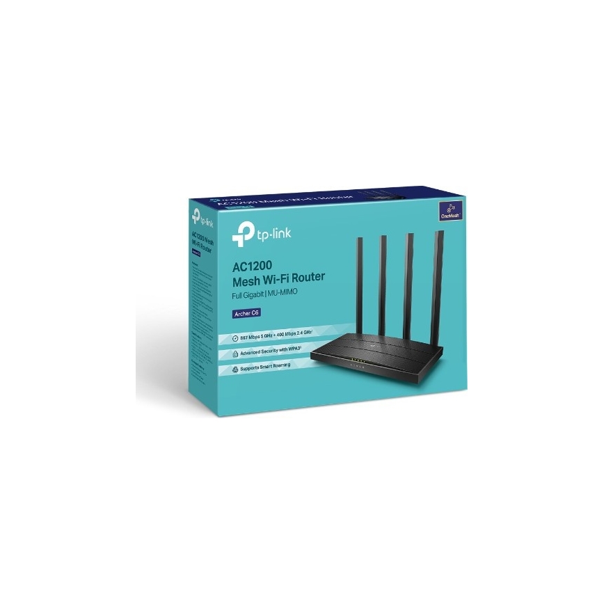 TP-Link - Draadloze gigabit MU-MIMO-router Archer C6 V3.2 Wi-Fi