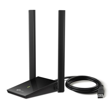 TP-Link - Draadloze USB-netwerkadapter met antennes en hoge antennewinst Archer T4U Plus