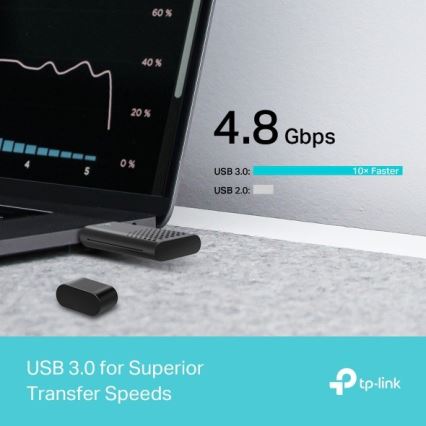 TP-Link - Dualband draadloze USB-adapter met Wi-Fi 6 Archer TX20U