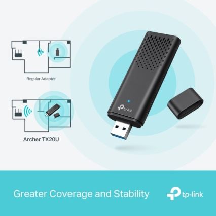 TP-Link - Dualband draadloze USB-adapter met Wi-Fi 6
