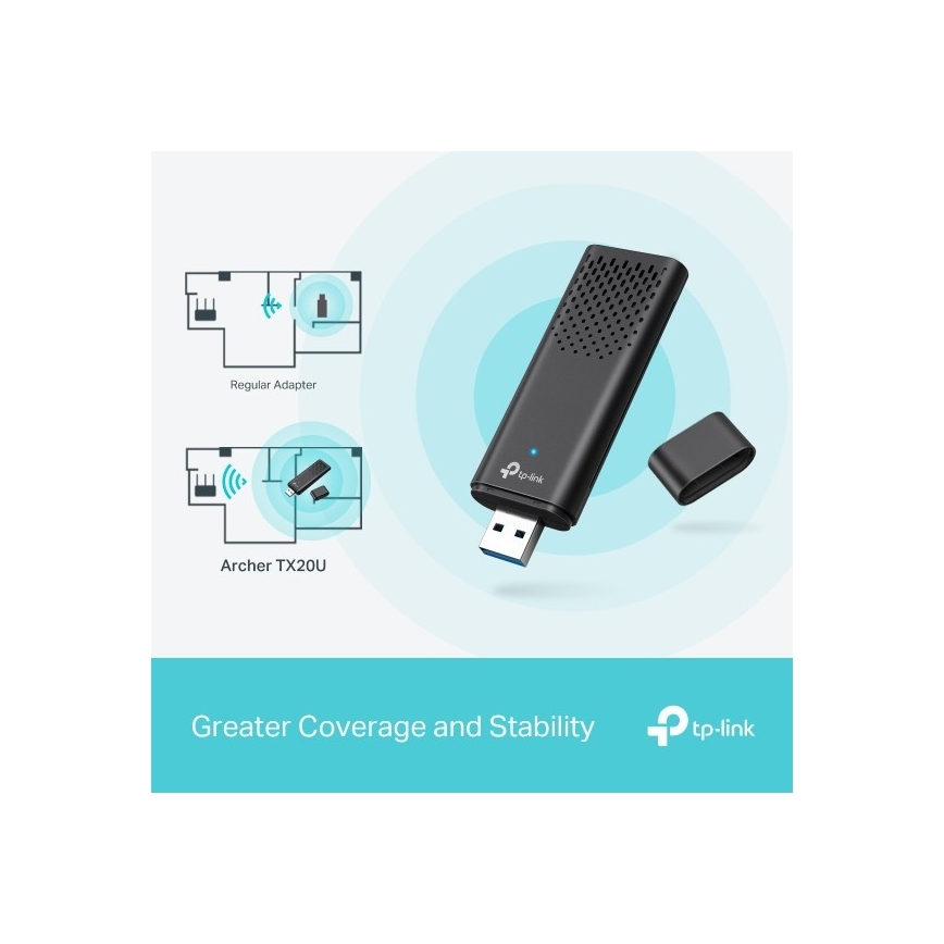 TP-Link - Dualband draadloze USB-adapter met Wi-Fi 6