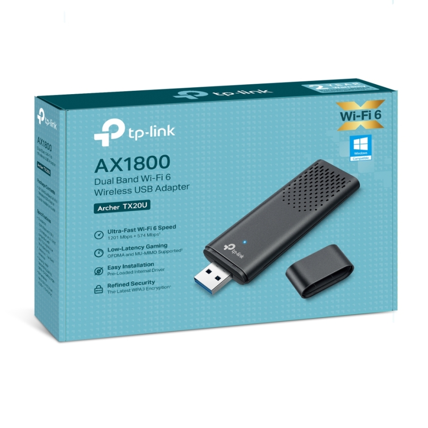 TP-Link - Dualband draadloze USB-adapter met Wi-Fi 6