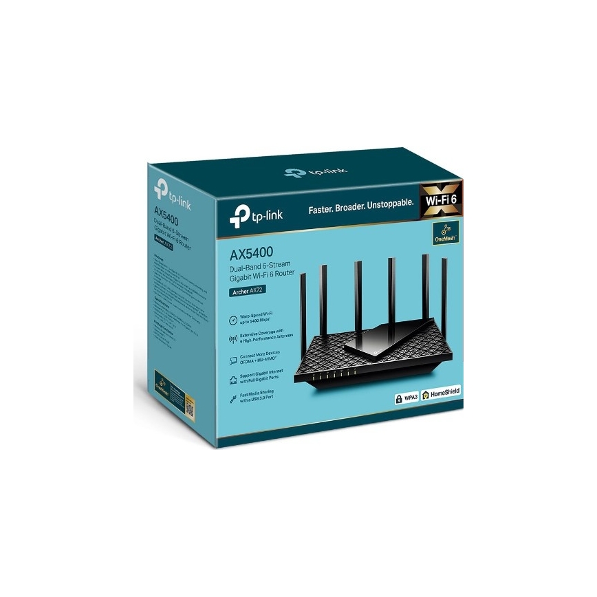 TP-Link - Dualband Gigabit Wi-Fi 6-router Archer AX72