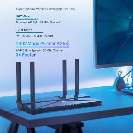 TP-Link - Dualband Gigabit Wi‑Fi 6-router Archer AX53