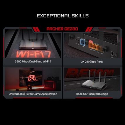 TP-Link - Gaming dualband Wi-Fi 7-router Archer GE230