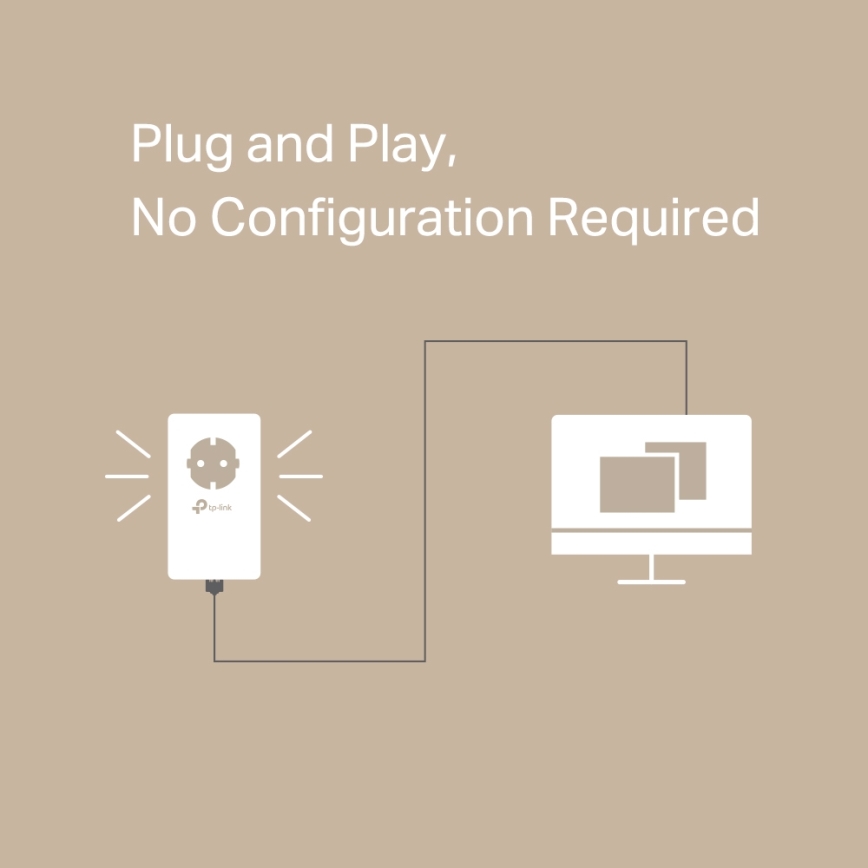 TP-Link - Gigabit Powerline-set met doorgangsstopcontact en Wi‑Fi