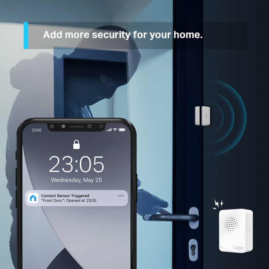 TP-Link - Slimme contactsensor 1xCR2032 Wi-Fi