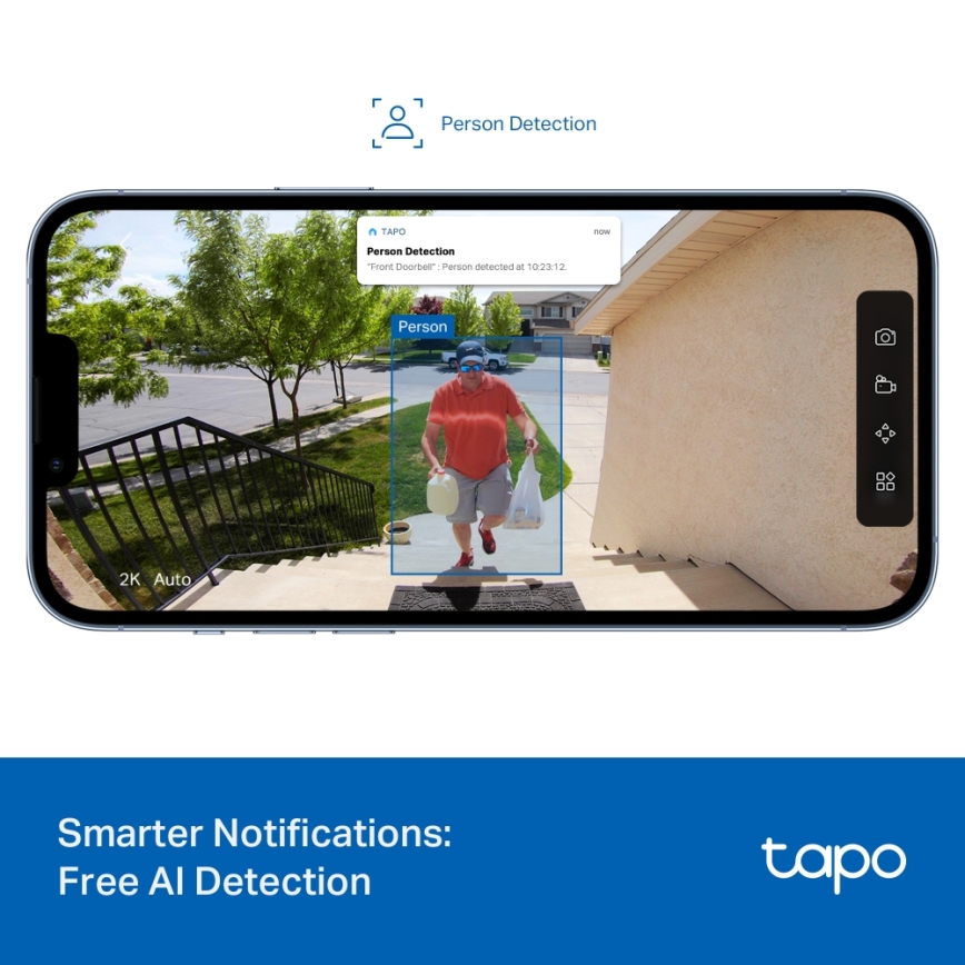 TP-Link - Slimme mini videodeurbel Wi-Fi