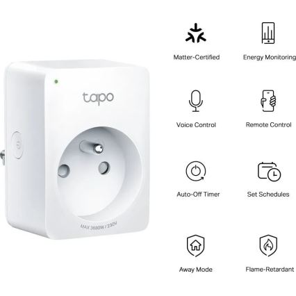 TP-Link - Slimme stekker E MATTER 3680W Wi-Fi