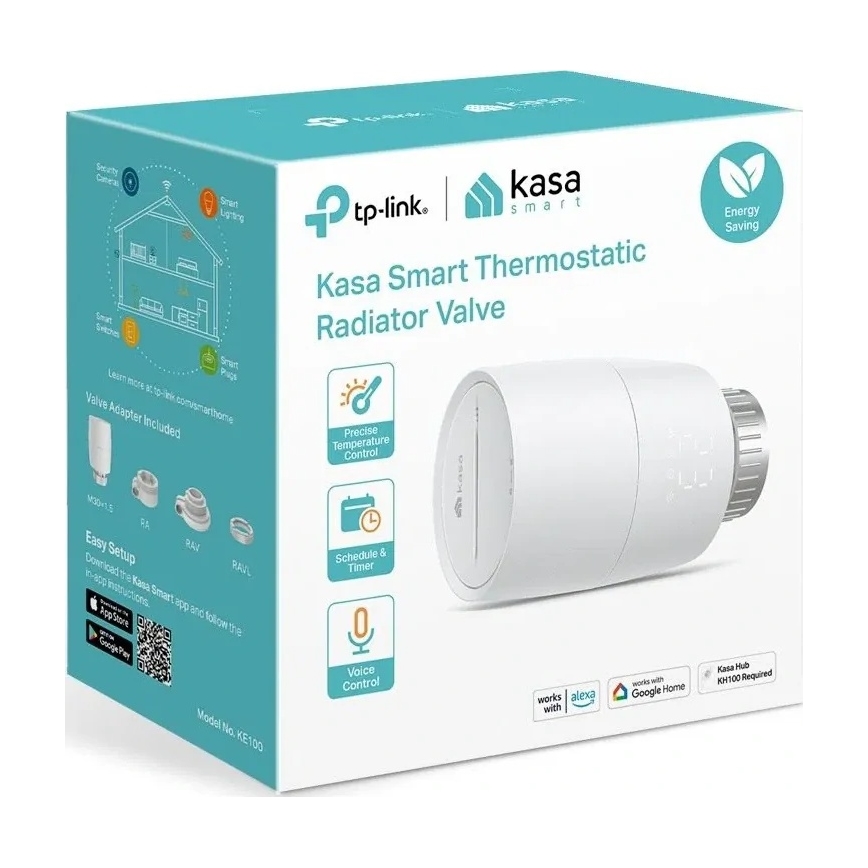 TP-Link - Slimme thermostatische radiatorknop met LCD-scherm 2xAA Tuya