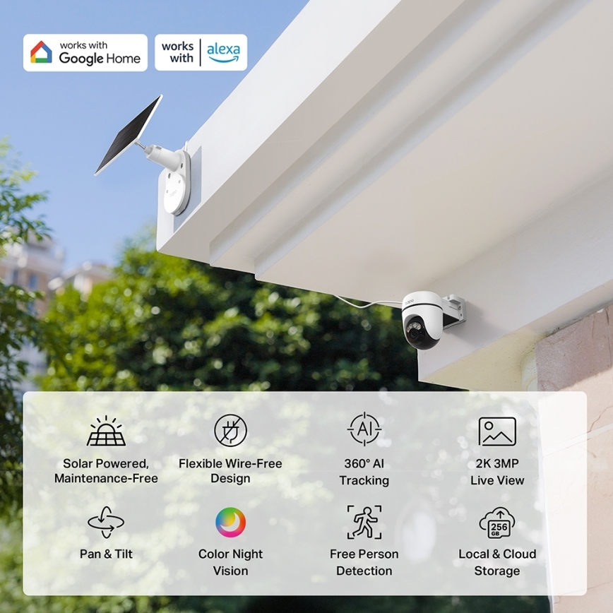 TP-Link - Slimme zonnecamera met 5V-sensor, IP65