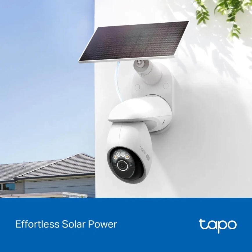 TP-Link - Zonnecamera voor buiten met sensor, IP65, Wi-Fi