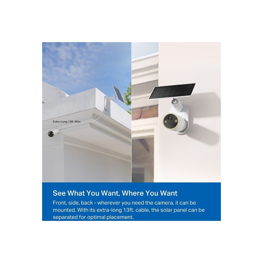 TP-Link - Zonnecamera voor buiten IP66 Wi-Fi
