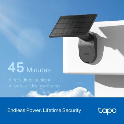 TP-Link - Zonnecamera voor buiten met sensor, IP65 en Wi-Fi