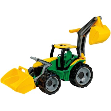 Tractor met schepbak 65 cm groen/geel