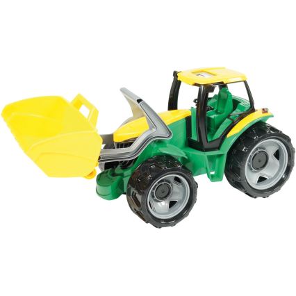 Tractor met voorlader, 65 cm, groen/geel