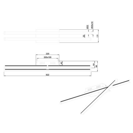 Trio - Dimbare Inbouw LED Hanglamp SMARAGD 2x LED / 8W / 230V 3000-6000K