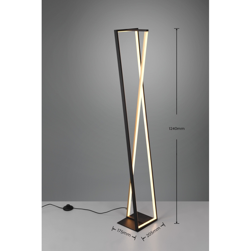 Trio - Dimbare LED-vloerlamp EDGE LED/26W/230V 2300/3000/4000K zwart/goud