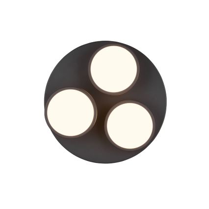 Trio - LED-dimbare plafondlamp FRANKLIN 3xLED/8,5W/230V 3000K Ø 35 cm zwart
