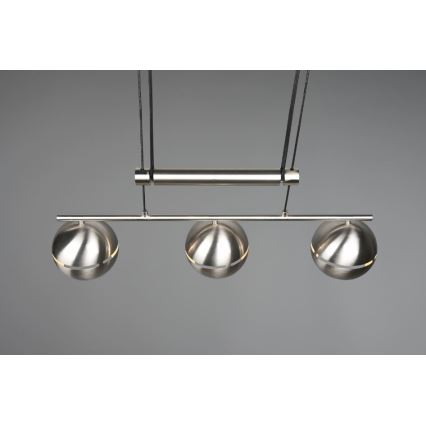 Trio - Hanglamp aan een koord FLETCHER 3xE14/40W/230V mat chroom