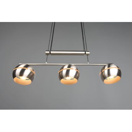 Trio - Hanglamp aan een koord FLETCHER 3xE14/40W/230V mat chroom