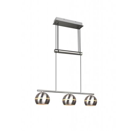 Trio - Hanglamp aan een koord FLETCHER 3xE14/40W/230V mat chroom