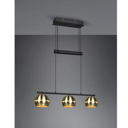 Trio - Hanglamp aan een koord FLETCHER 3xE14/40W/230V messing