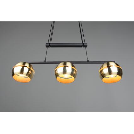 Trio - Hanglamp aan een koord FLETCHER 3xE14/40W/230V messing