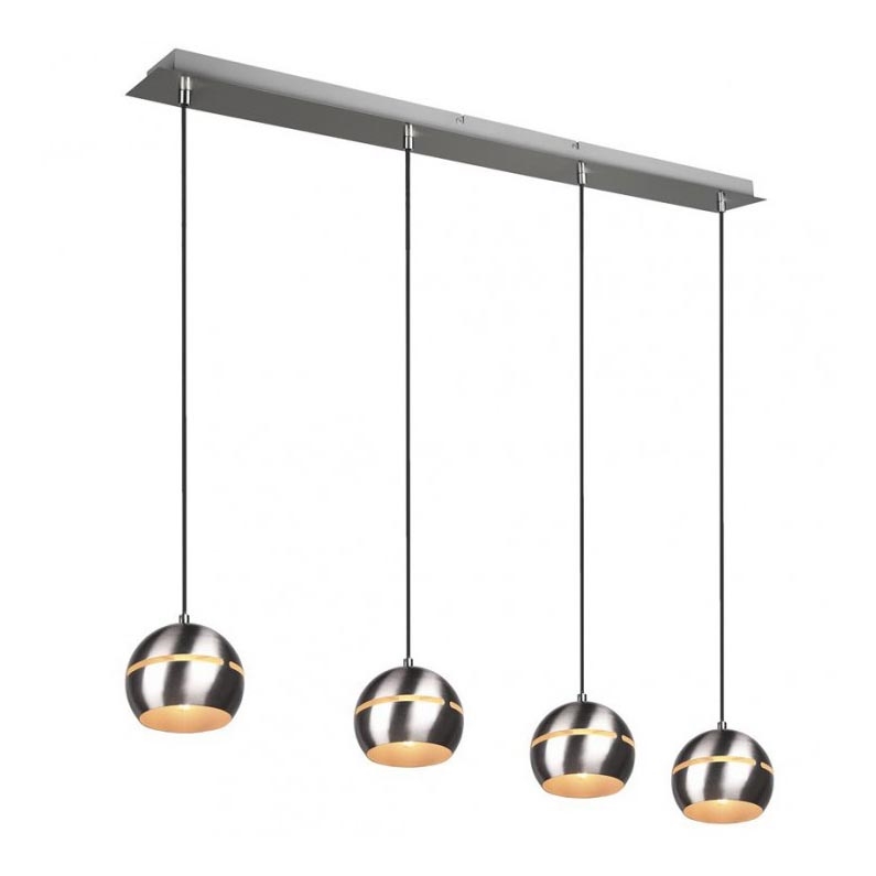 Trio - Hanglamp aan een koord FLETCHER 4xE14/40W/230V mat chroom