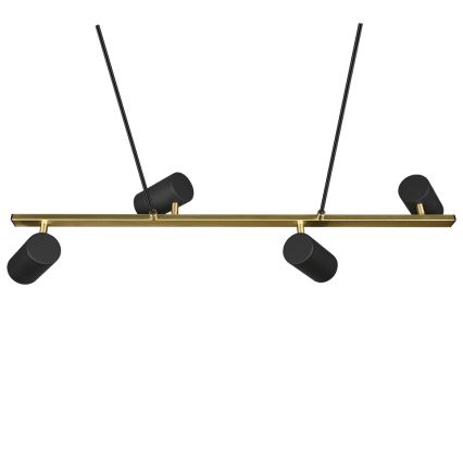 Trio - Hanglamp aan kabel MARLEY 4xGU10/35W/230V zwart/goud