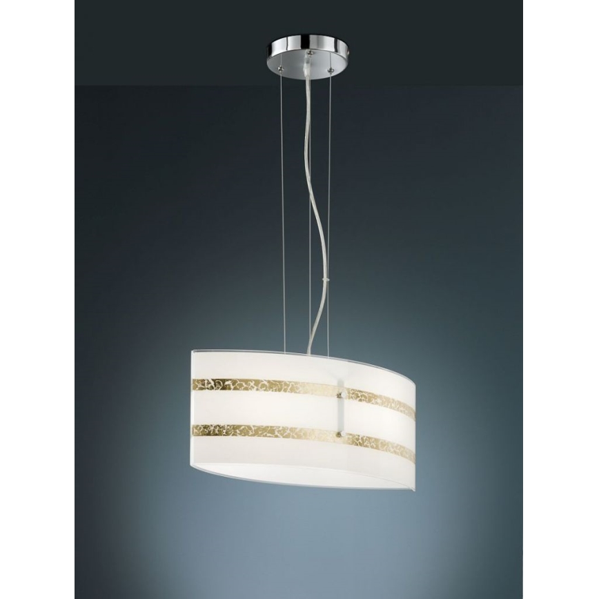 Trio - Hanglamp aan kabel NIKOSIA 2xE27/40W/230V goudkleurig