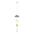 TRIO Kinderhanglamp 1xE27/20W/230V grijs/wit/geel