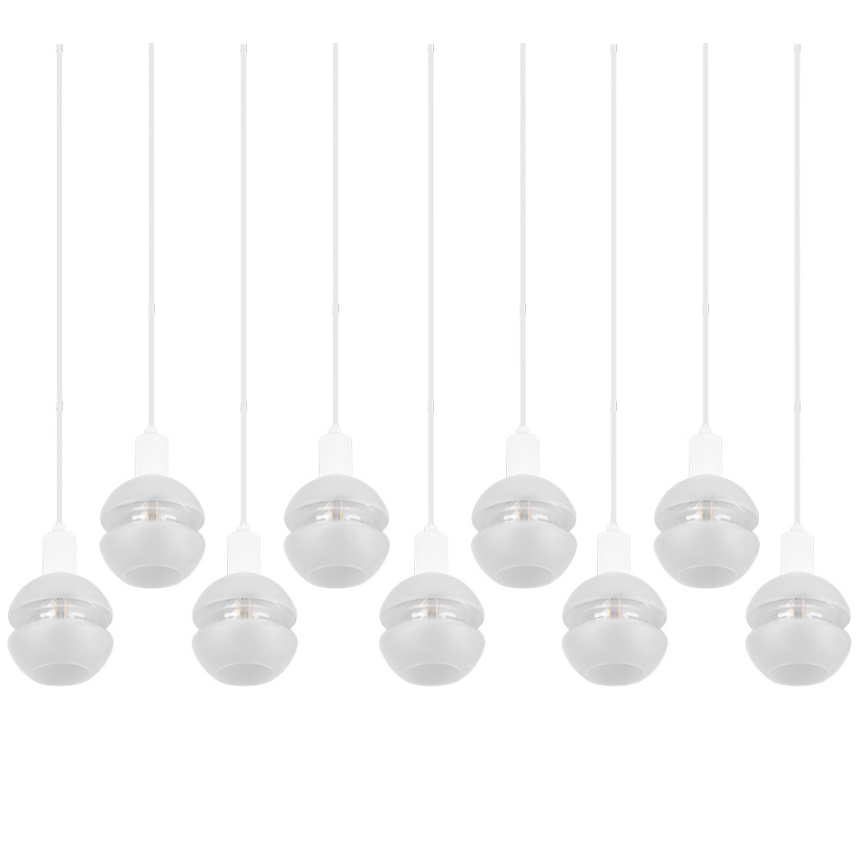 Trio - Kroonluchter met kabel MELA 9xE14/25W/230V wit