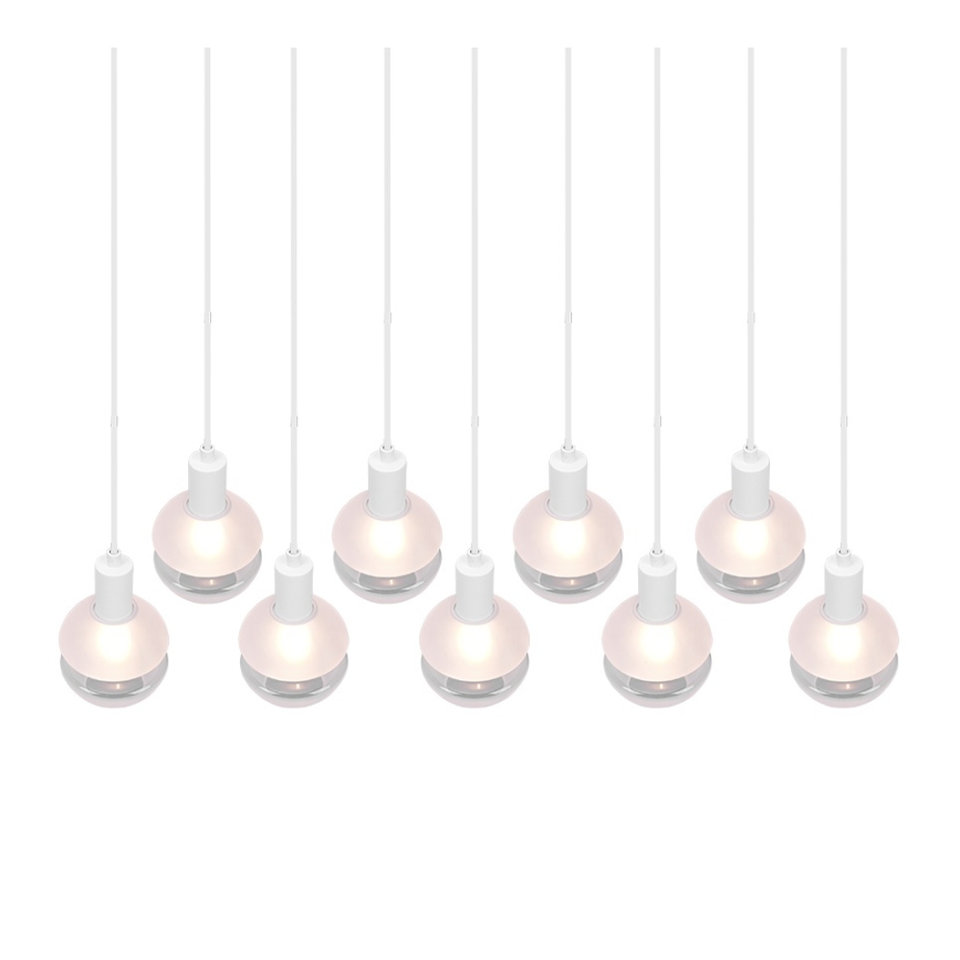 Trio - Kroonluchter met kabel MELA 9xE14/25W/230V wit