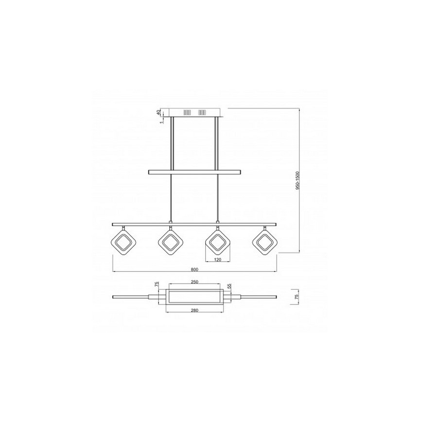 Trio - LED Hanglamp aan een koord PARADOX 4xLED/4,3W/230V