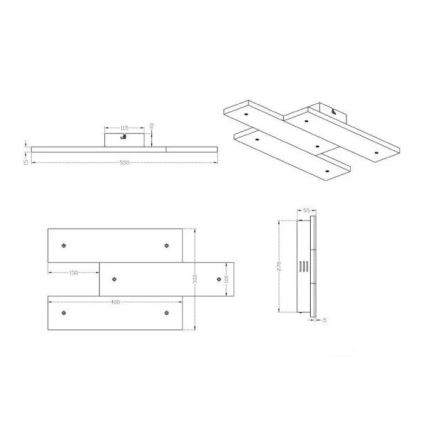 Trio - LED Plafondlamp DENVER 3xLED/10W/230