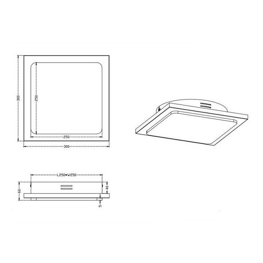TRIO - LED Plafondlamp dimbaar DENVER 1xLED/20W/230V patina