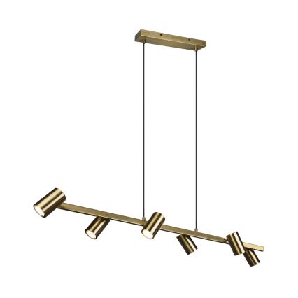 Trio - MARLEY hanglamp met kabel 6xGU10/35W/230V messing