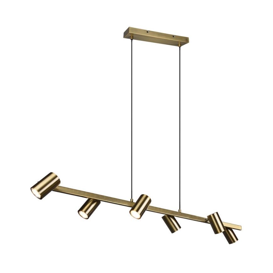 Trio - MARLEY hanglamp met kabel 6xGU10/35W/230V messing