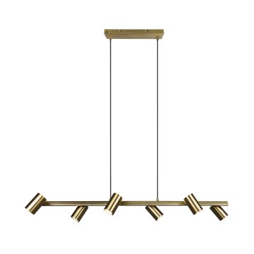 Trio - MARLEY hanglamp met kabel 6xGU10/35W/230V messing