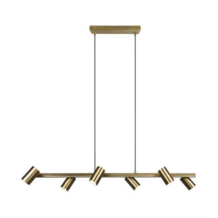 Trio - MARLEY hanglamp met kabel 6xGU10/35W/230V messing