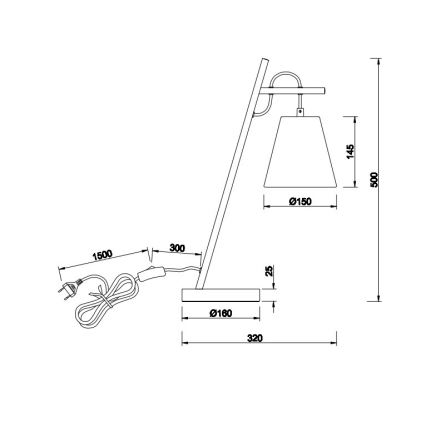 Trio - Tafel Lamp ANDREUS 1xE14/40W/230V