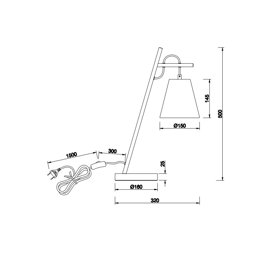 Trio - Tafel Lamp ANDREUS 1xE14/40W/230V