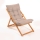 Tuin ligstoel beige/beuken