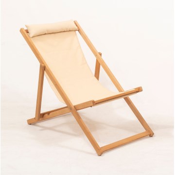 Tuin ligstoel beige/haagbeuk